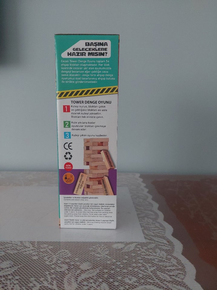 Cezalı Tower Denge Oyunu 54 Ahşap Blok - Görsel 2