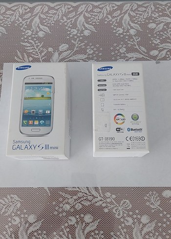 Orjinal Beyaz Samsung Galaxy S III Mini Android Telefon Kutusu - Görsel 2