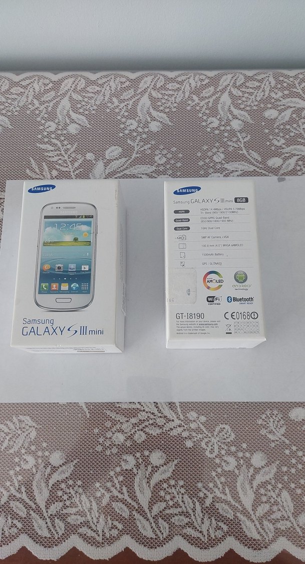 Orjinal Beyaz Samsung Galaxy S III Mini Android Telefon Kutusu - Görsel 2