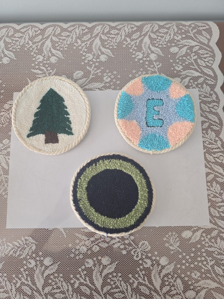 Bohem Tarzı El Yapımı Renkli Yuvarlak Bardaklık - Görsel 2