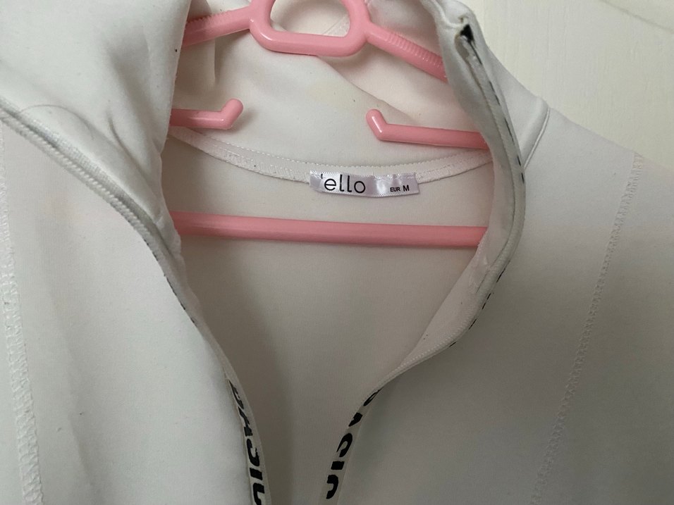 Yarım Fermuarlı Beyaz Kadın Sweatshirt - Görsel 3