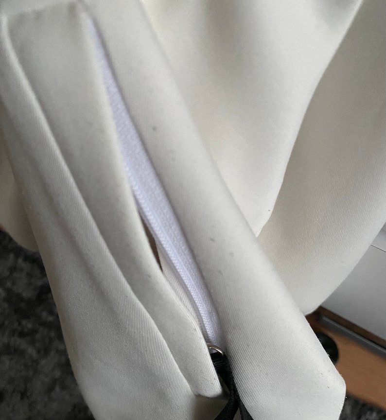 Yarım Fermuarlı Beyaz Kadın Sweatshirt - Görsel 4