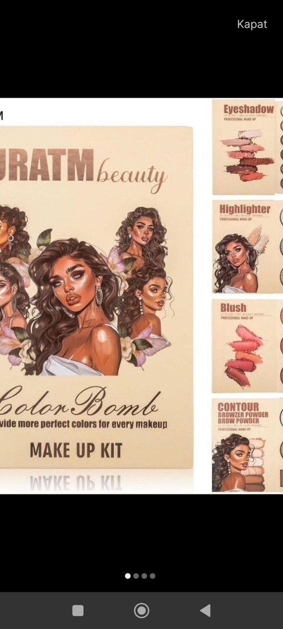 Bej Profesyonel Göz Farı Paleti - Görsel 2