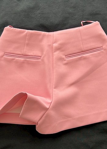 Zara Pembe Mini Şort Etek Fermuarlı Dar Kesim - Görsel 2