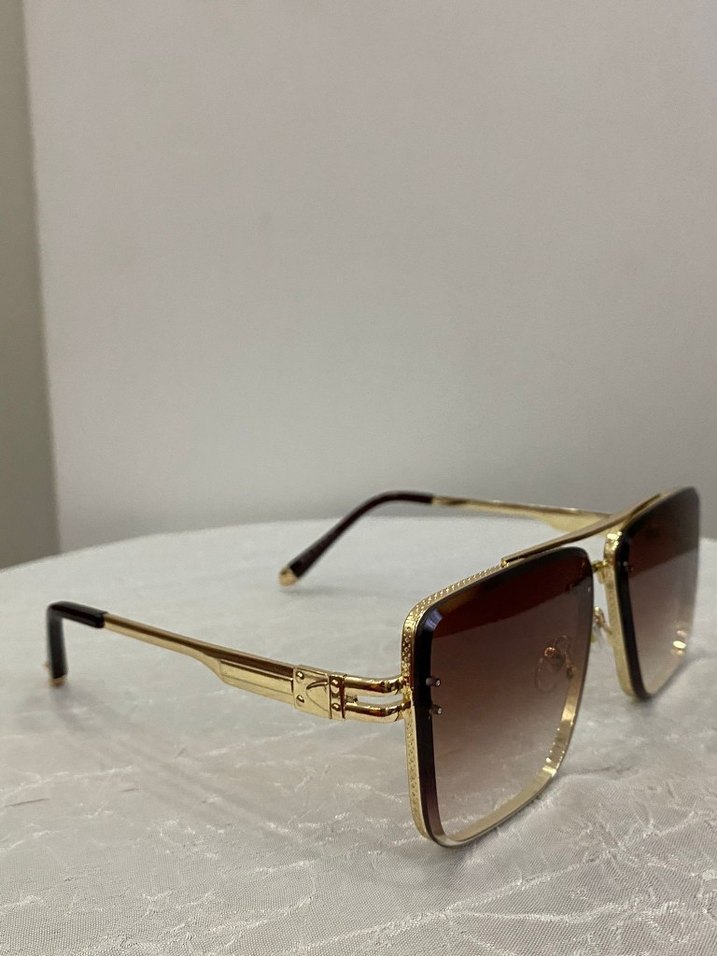 Klasik Şeffaf Kahverengi Kadın Güneş Gözlüğü - Görsel 3