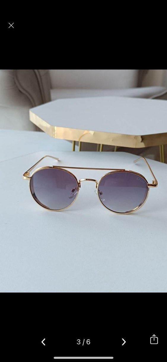 Altın Renk Dior Kadın Güneş Gözlüğü - Görsel 3