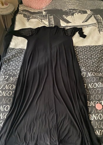 Uzun Siyah abiye Elbise - Görsel 8