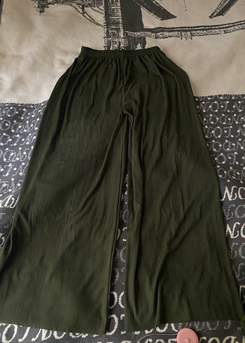 Düğmeli Uzun Kollu Haki Kadın Tunik takım pantolon - Görsel 3