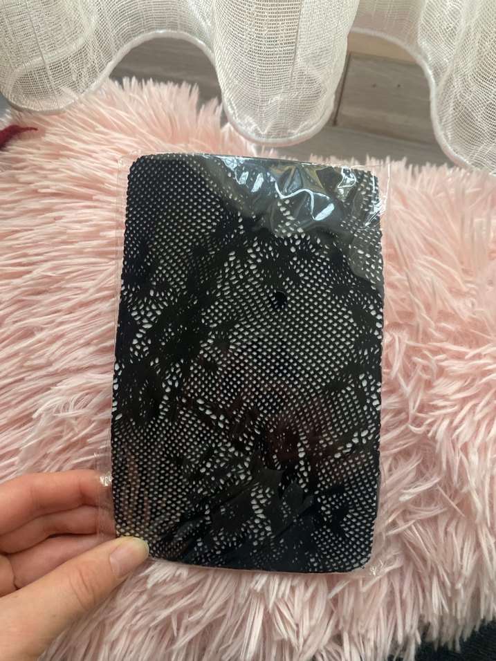 Dantel Desenli Siyah Gotik Külotlu Çorap - Görsel 2