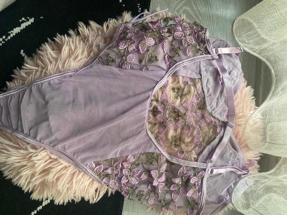 Nakışlı Mor Mini Bohem Sütyen - Görsel 2