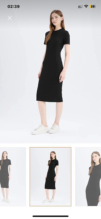 LC Waikiki midi siyah elbise