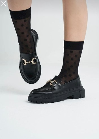 Diğer Siyah Rugan Loafer