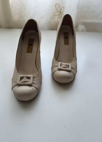 Elle marka  Bej Klasik Topuklu Kadın Ayakkabı , - Görsel 6