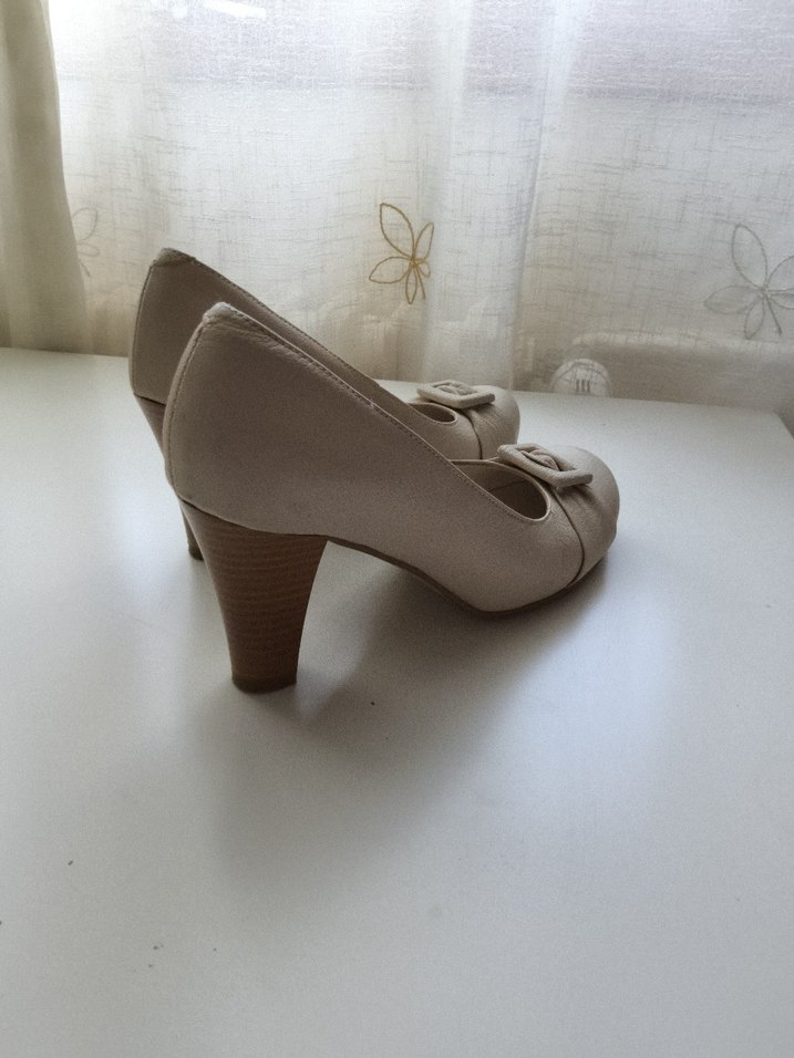 Elle marka  Bej Klasik Topuklu Kadın Ayakkabı , - Görsel 3