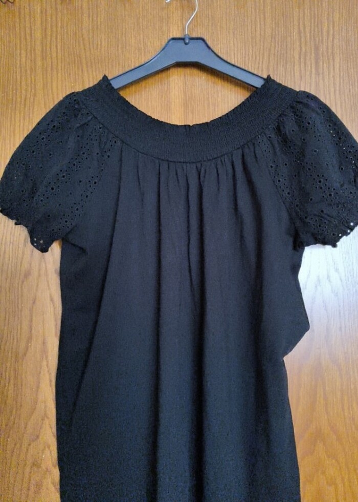 Siyah penye elbise - Görsel 4