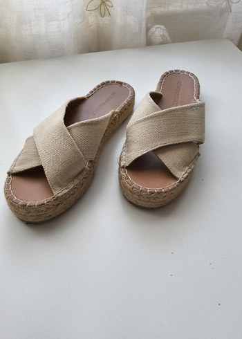 Bej Dolgu Topuklu Aeropostale Bohem Terlik - Görsel 5