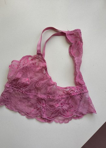 Pembe Dantel Bohem Vintage Sütyen - Görsel 5