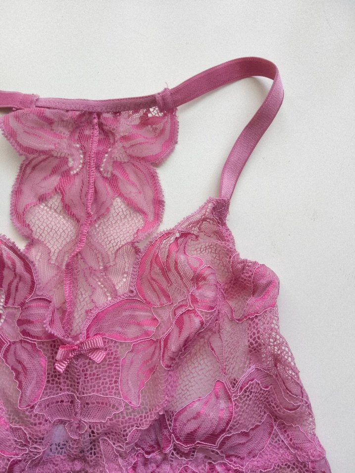 Pembe Dantel Bohem Vintage Sütyen - Görsel 2