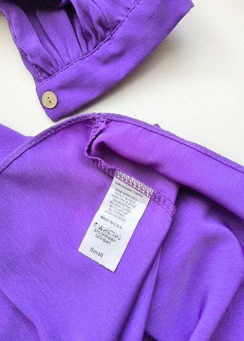 Mor Uzun Kollu Şık Elbise - Görsel 8