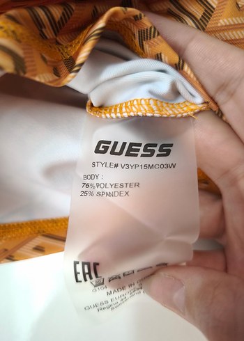 s Beden GUESS Baskılı Kısa Kollu Mini Tişört