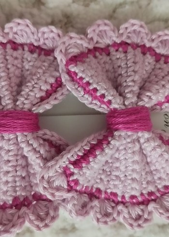 Nakışlı Örgü Kız Çocuk Saç Tokası Seti - Görsel 2