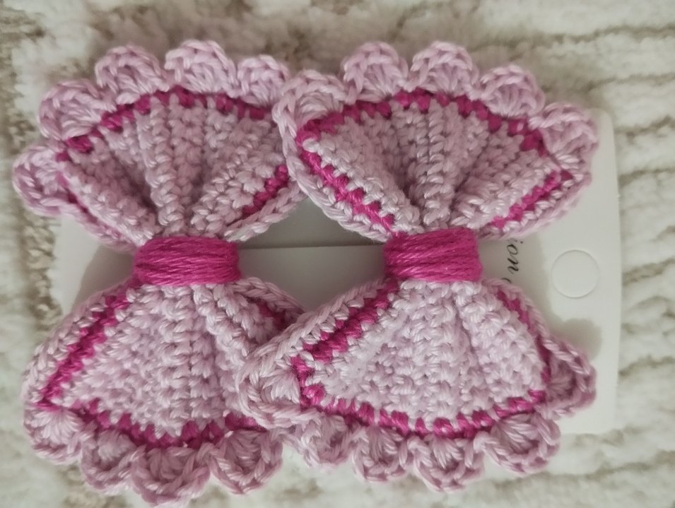 Nakışlı Örgü Kız Çocuk Saç Tokası Seti - Görsel 2