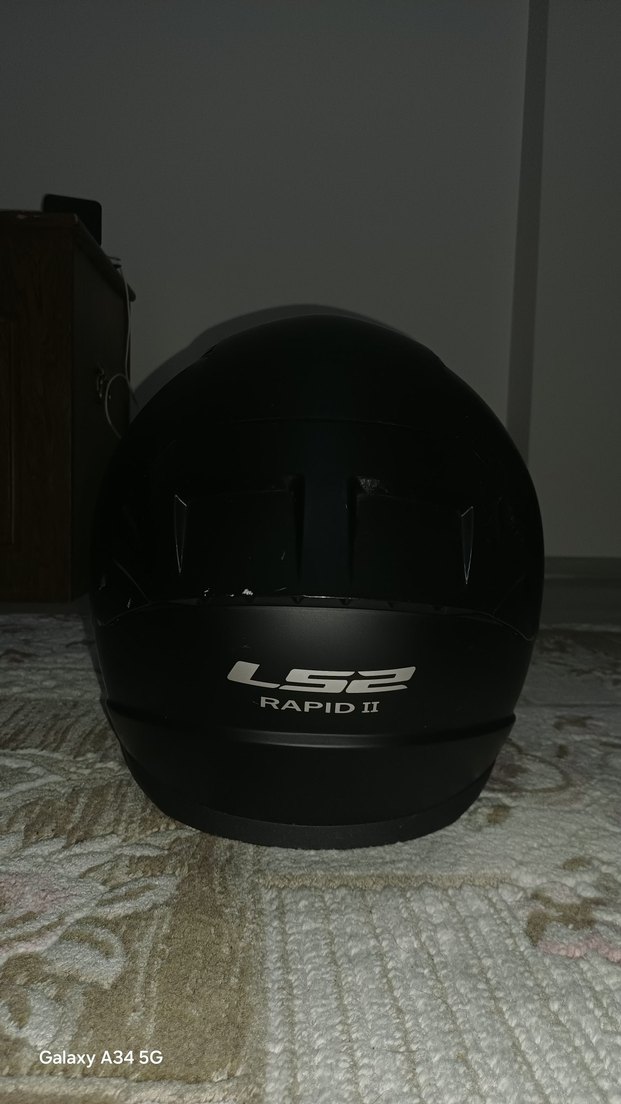 LS2 Siyah Minimalist Motosiklet Kaskı - Görsel 3