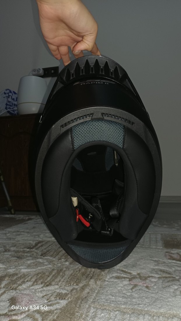 LS2 Siyah Minimalist Motosiklet Kaskı - Görsel 4