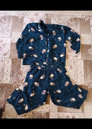 Düğmeli, Uzun Kollu Kadın Pijama Takımı