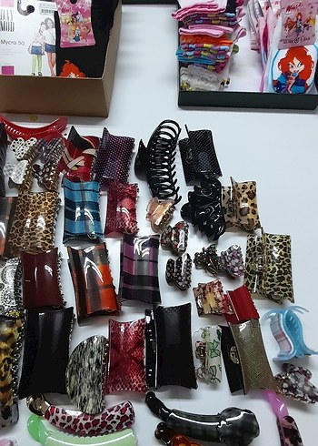 Diğer Çok Renkl Plastik Saç Tokaları