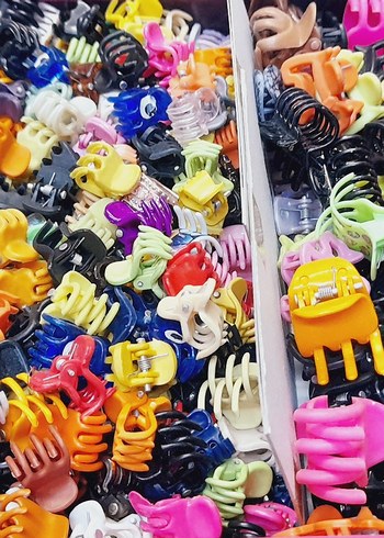 Renkli Lastikli Çocuk Saç Tokaları ve Toka Seti topluca - Görsel 2