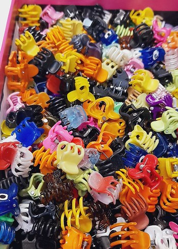 Renkli Lastikli Çocuk Saç Tokaları ve Toka Seti topluca - Görsel 3