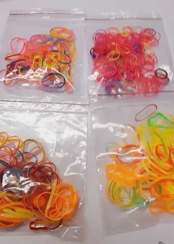 Renkli Lastikli Çocuk Saç Tokaları ve Toka Seti topluca - Görsel 6