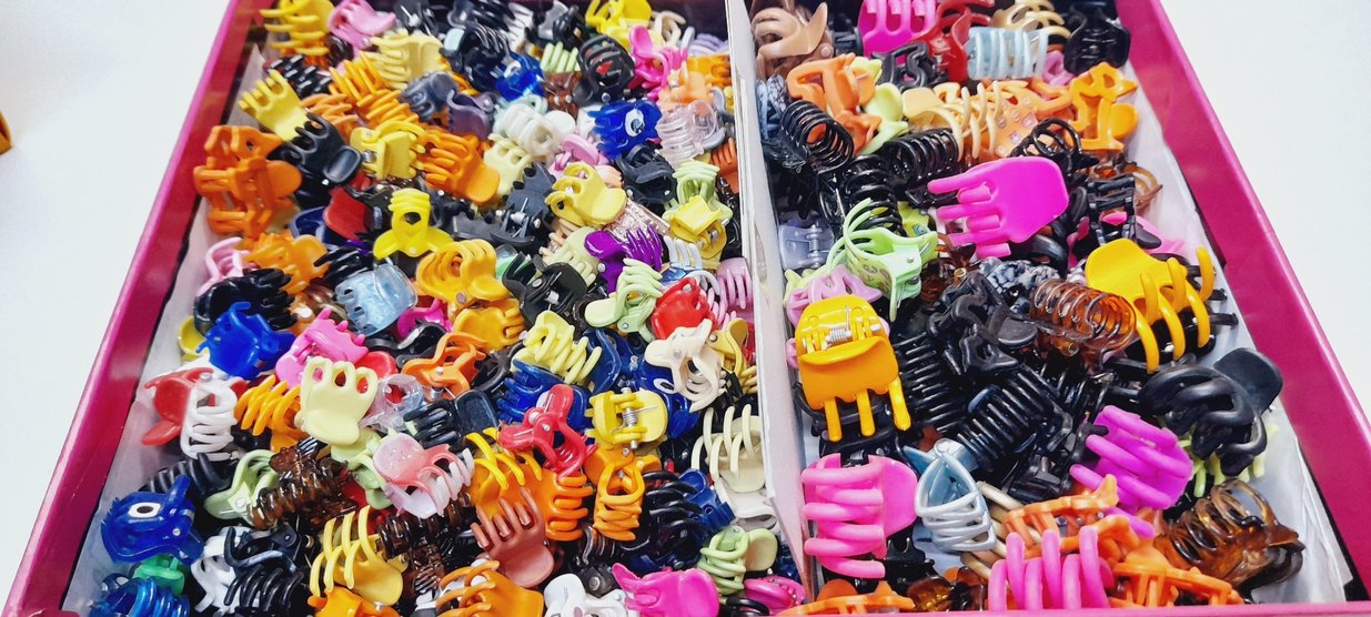 Renkli Lastikli Çocuk Saç Tokaları ve Toka Seti topluca - Görsel 2