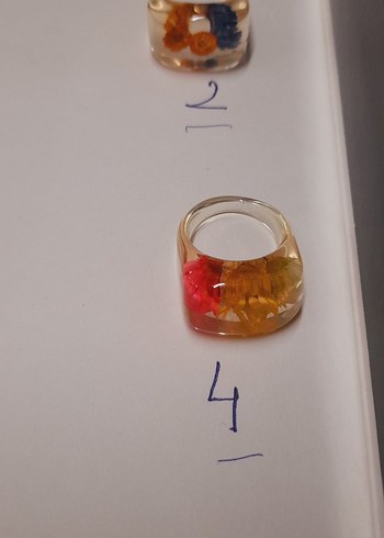 Beden çeşitli Renk Renkli Reçine yüzük tekli