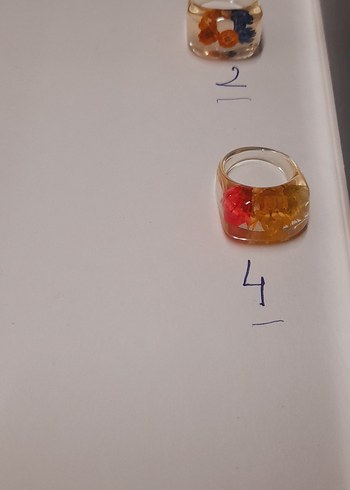 Diğer Renkli Reçine yüzük tekli