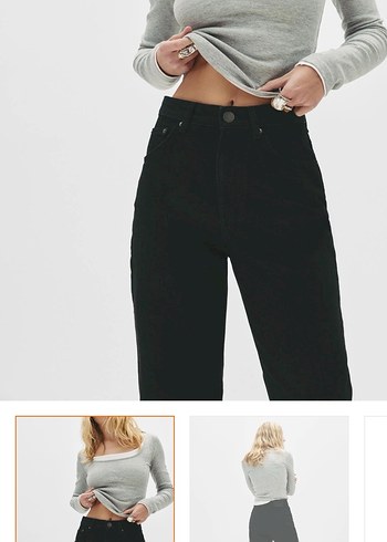 Pull and bear siyah jean - Görsel 3