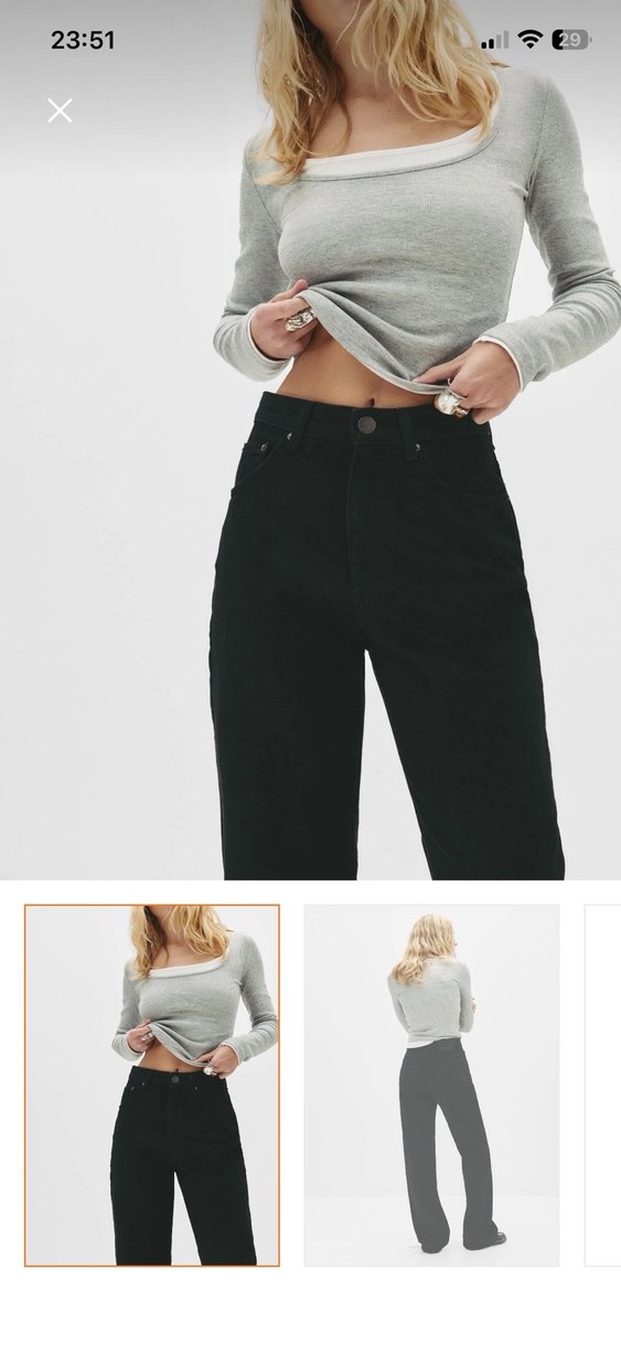 Pull and bear siyah jean - Görsel 3