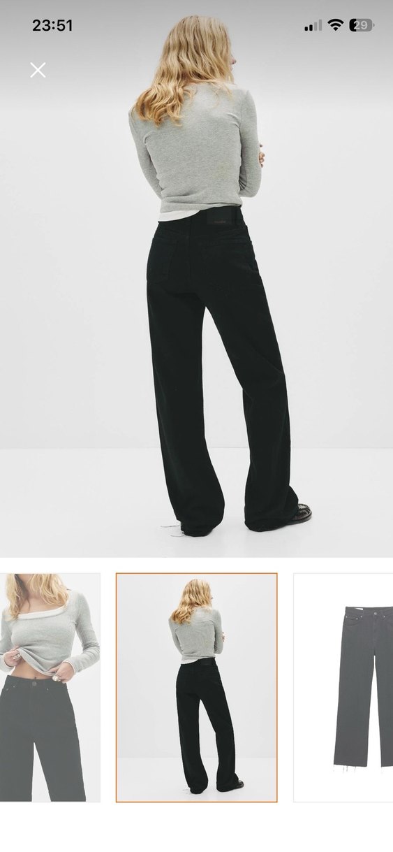 Pull and bear siyah jean - Görsel 2