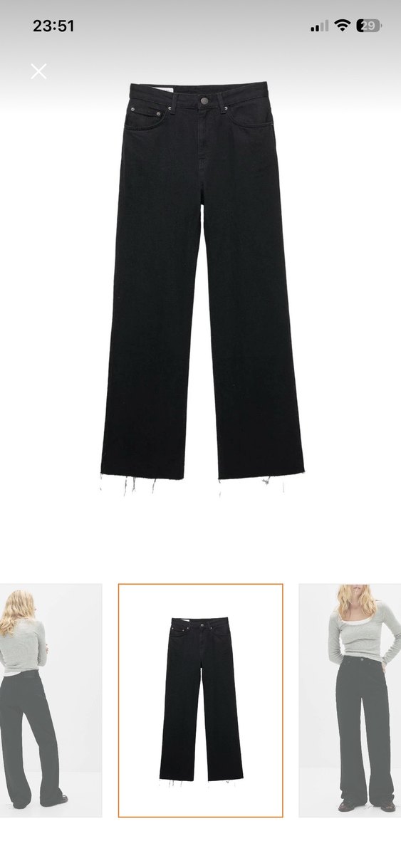 Pull and bear siyah jean - Görsel 4