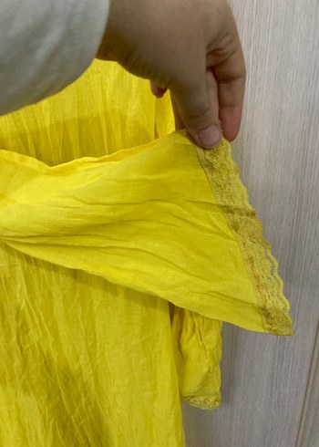 Sarı Uzun Bohem Kadın Sabahlık - Görsel 4