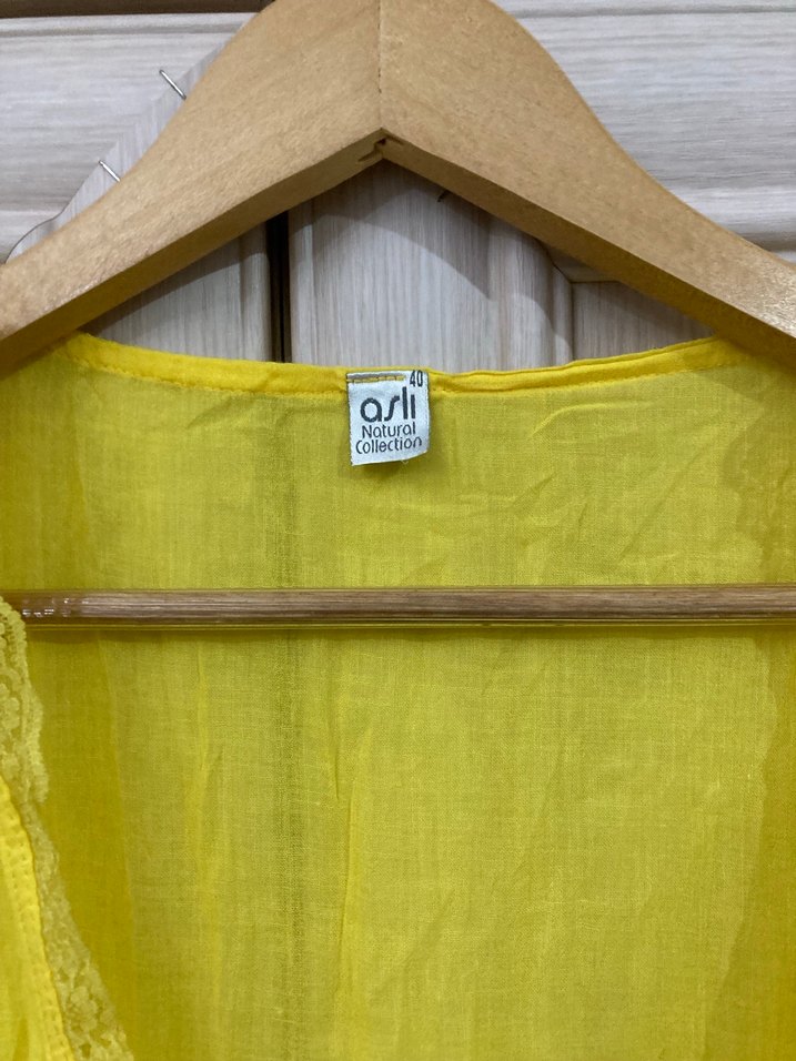 Sarı Uzun Bohem Kadın Sabahlık - Görsel 2