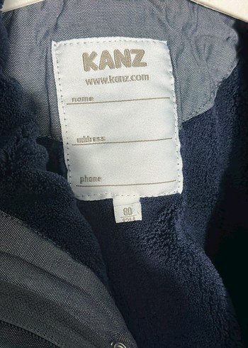 KANZ Gri Denim Görünümlü Kürklü Bebek Tulumu - Görsel 3