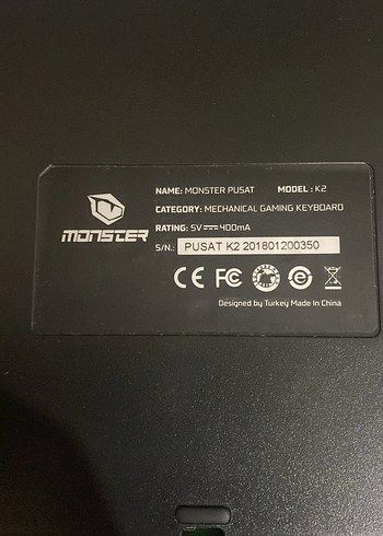 Monster pusat k2 mekanik klavye - Görsel 7