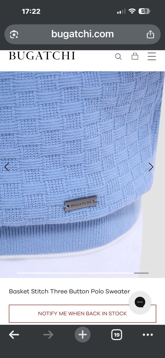 BUGATCHİ BASKET STİTCH POLO L BEDEN - Görsel 4