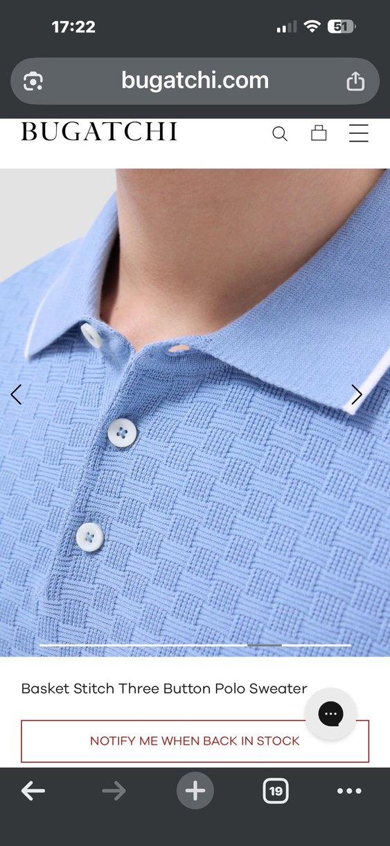 BUGATCHİ BASKET STİTCH POLO L BEDEN - Görsel 2