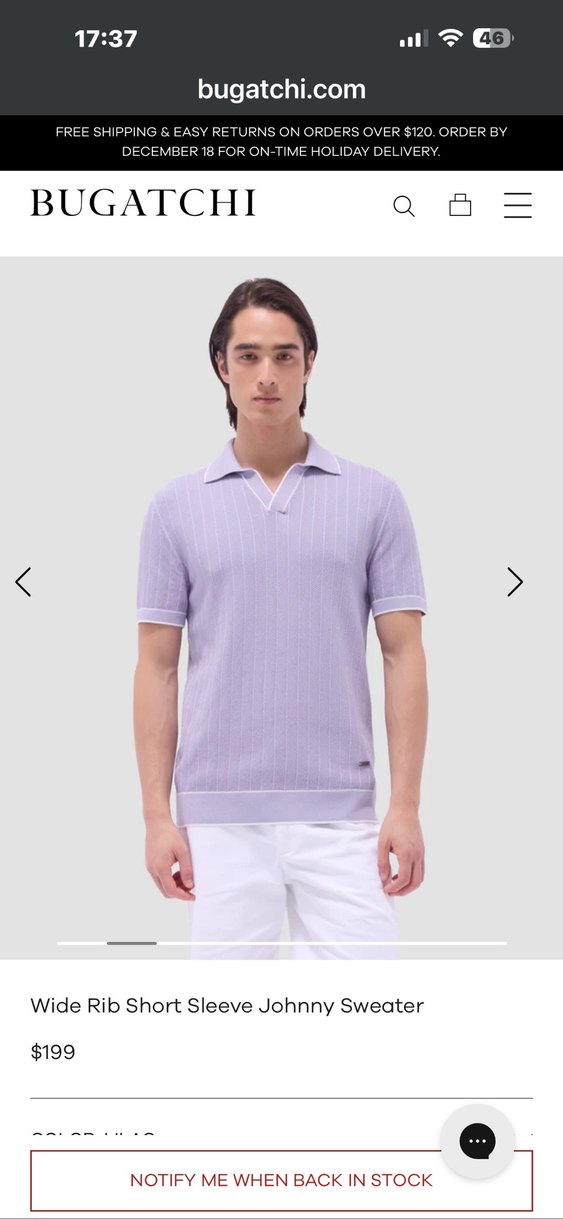 BUGATCHİ WİDE RİP POLO L BEDEN - Görsel 2