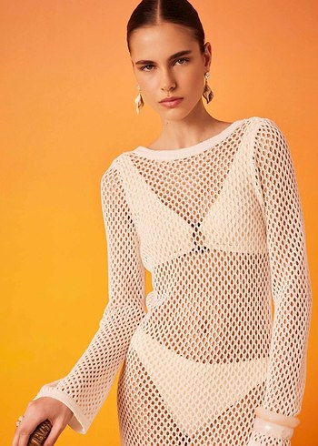 File örgü plaj elbisesi - Görsel 3