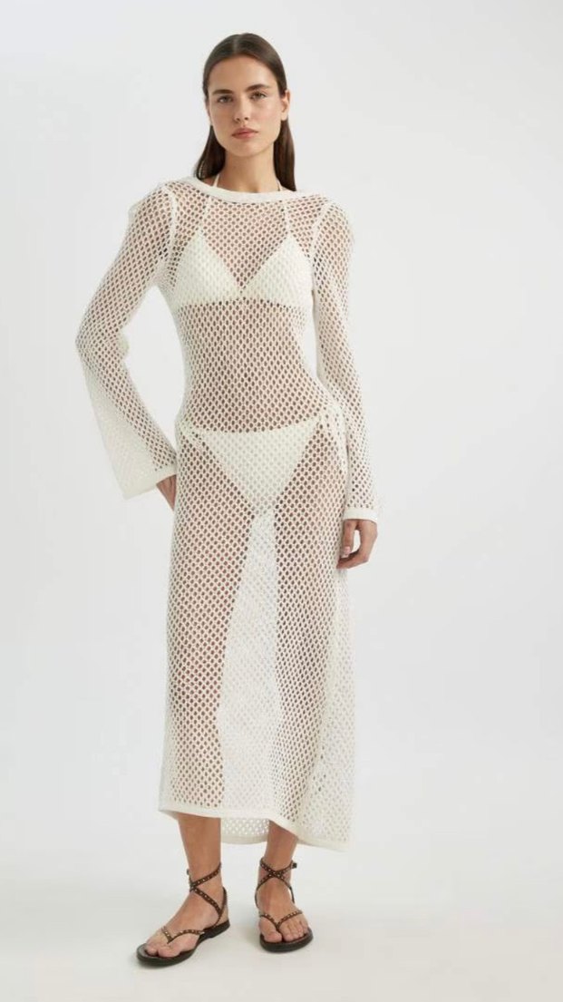 File örgü plaj elbisesi - Görsel 4