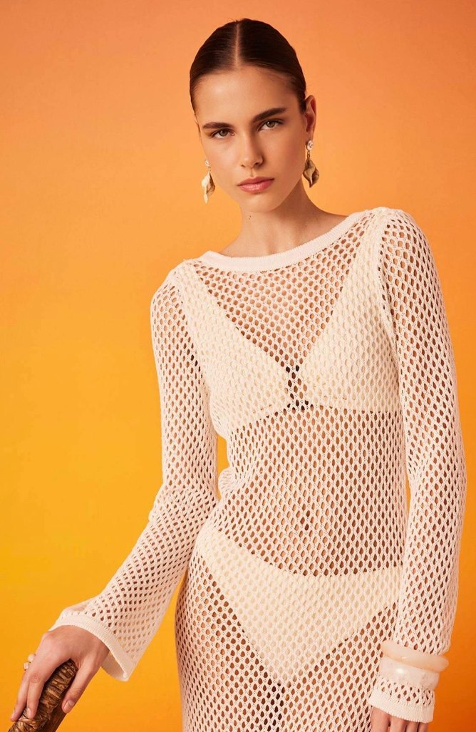 File örgü plaj elbisesi - Görsel 3